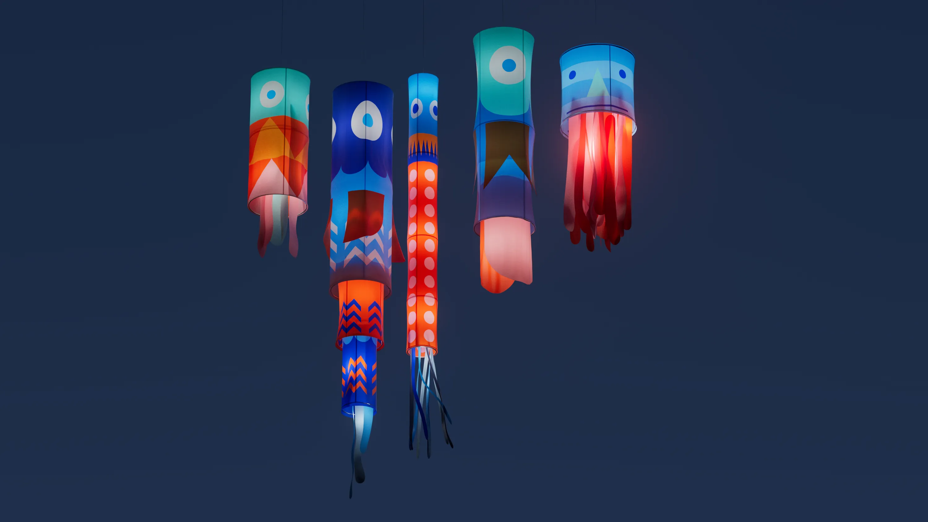 <p>Fish lanterns</p>